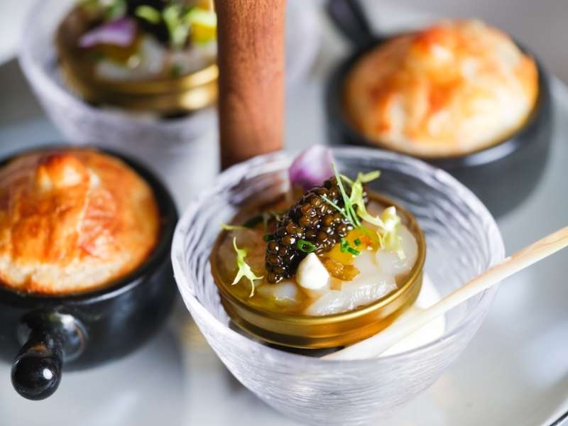 "Ceviche” Hokkaido Scallop and Kaviari Kristal® Caviar Pan Bagnat (Available in December)
